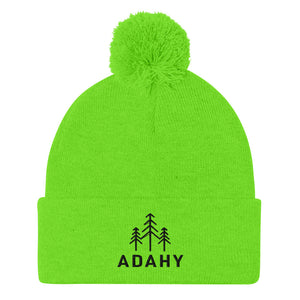 Adahy Pom-Pom Beanie (Black Logo)