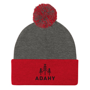 Adahy Pom-Pom Beanie (Black Logo)